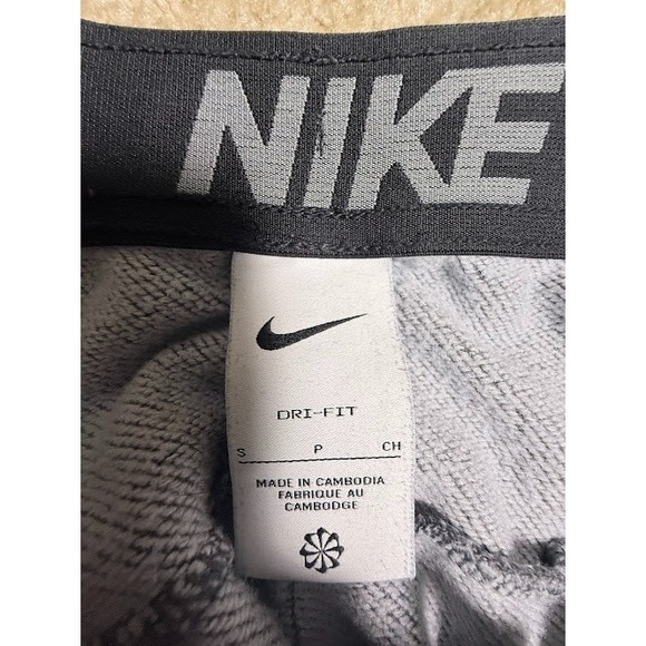 Nike Dri-FIT Jogger Sweatpants Gray Big Swoosh Logo Elastic Waist Size S - Picture 3 of 7